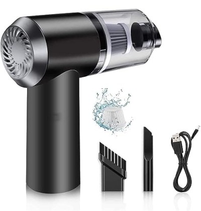 2-in-1 Mini Wireless Vacuum Cleaner – LED, Portable for Car & Home Cleaning