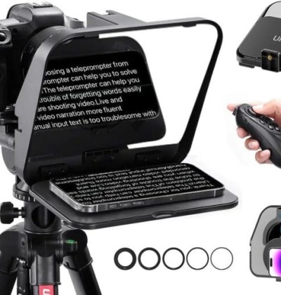 ULANZI RT02 Universal Teleprompter for Camera, Tablet, Smartphone with Remote Control
