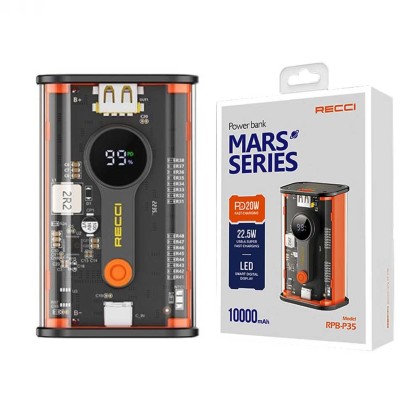 RECCI RPB-P35 Mars Series 10000mAh 22.5W Fast Charging Power Bank